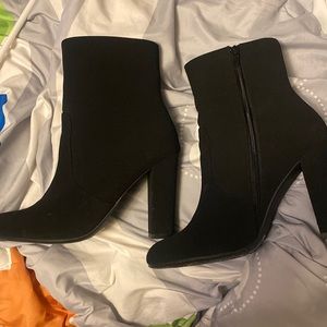 Black heel booties